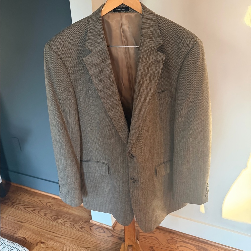 Lauren Ralph Lauren Men’s XXL 100% Wool Herringbone Blazer Sport Coat